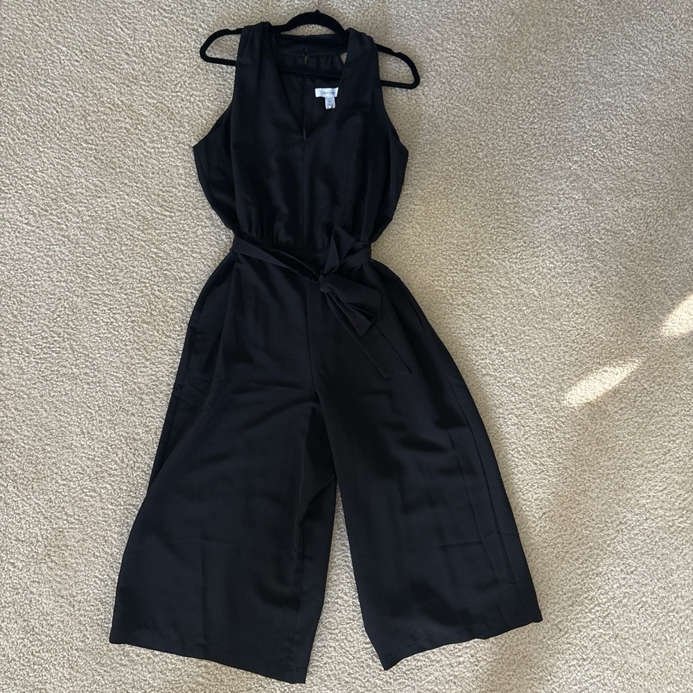 Calvin Klein Women’s Belted Cropped Jumpsuit